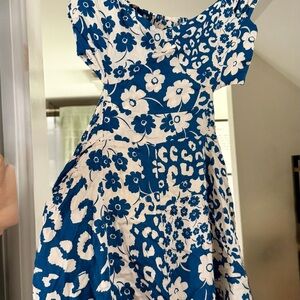 BNWT FREE PEOPLE ROMPER Shorts Backless Cut-Out Floral Blue Cream XS Extra Small